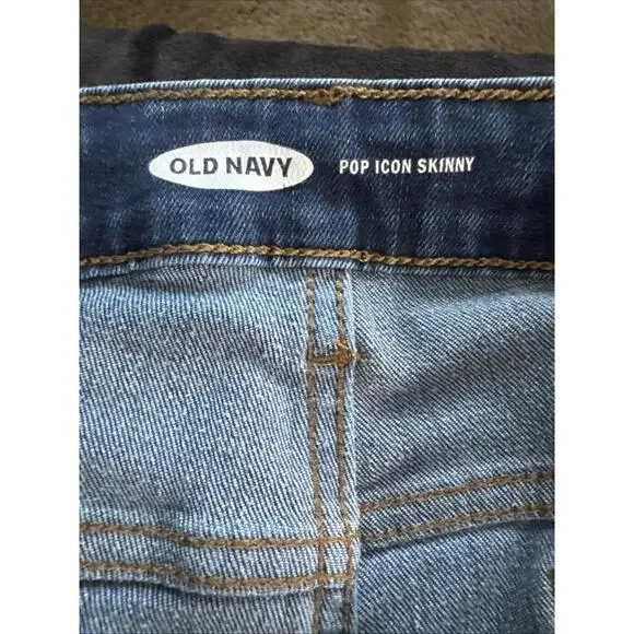 Old Navy Pop Icon Skinny Jeans Womens Sz 14 Blue Light Wash Denim‎ Stretch - Picture 9 of 14